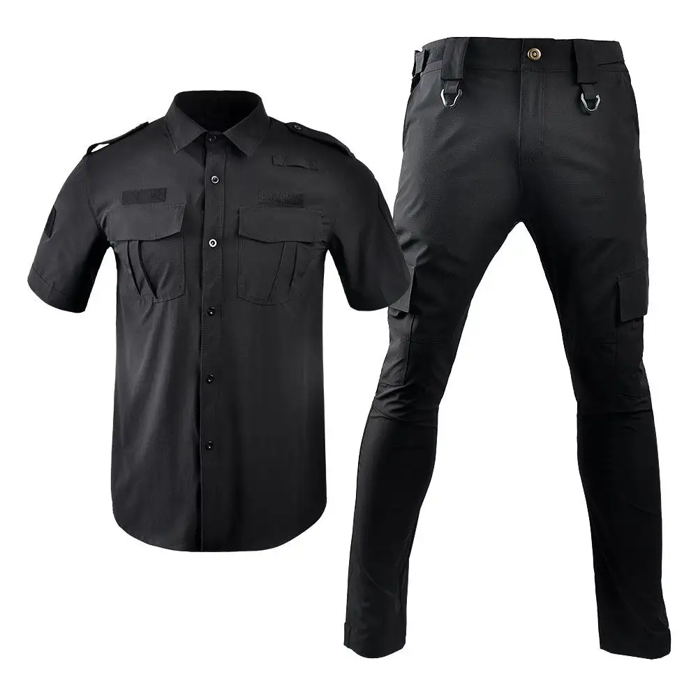 Double Safe Großhandel Custom Kurzarm Sicherheit Uniform Anzug Sicherheits kleidung Security Guard Uniformen