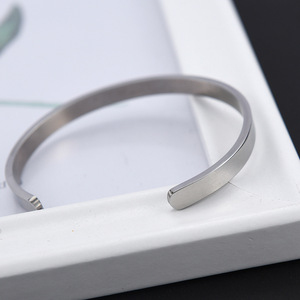 Cuff <b>Bracelet</b> 5MM 15MM Stainless Steel Polished Open Design <b>Love</b> You Is My Fate Engraved Unisex Gift Jewelry - Product Image 4