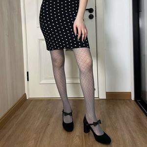 Medias de Rejilla con Diseño de Diamantes para Mujer, Primavera y Otoño, Estilo Sexy Negro Y2K, <span class=keywords><strong>Dulce</strong></span> y Moderno - Product Image 3