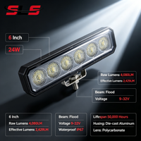 Personnalisation en usine, phare de conduite tout-terrain LED 6'' 24W, 4080LM, haute puissance, étanche IP67, faisceau large, lampe de travail