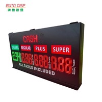 Panneau d'affichage numérique LED AUTODISP, couleur et luminosité personnalisables, étanche IP65, garantie de 2 ans, pour pompes à carburant, lisible en plein soleil