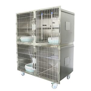 Jaula <span class=keywords><strong>para</strong></span> Perros de Acero Inoxidable con 4 Puertas y Control de Temperatura, Hermoso Diseño, Equipo Veterinario <span class=keywords><strong>para</strong></span> <span class=keywords><strong>Hospital</strong></span> de <span class=keywords><strong>Mascotas</strong></span> - Product Image 3