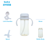 PPSU Tasse à bec 160ml 270ml Sans BPA OEM Fabricant Logo sur mesure Sous marque client Anses Paille Tasse pour apprendre à boire