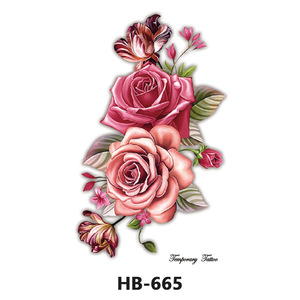 Adesivi per Tatuaggi Temporanei Impermeabili <span class=keywords><strong>e</strong></span> Resistenti al Sudore con Design Personalizzabile di <span class=keywords><strong>Fiori</strong></span> Colorati <span class=keywords><strong>e</strong></span> <span class=keywords><strong>Farfalle</strong></span> Sexy - Product Image 2