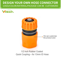 Connecteur rapide pour tuyau d'arrosage de jardin en ABS PP de 1/2 pouce, personnalisable en usine, haute qualité