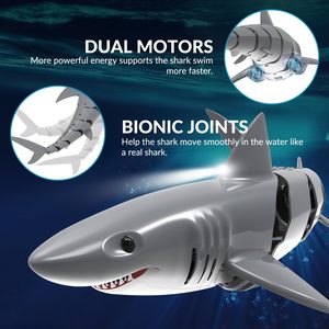 ขนาด1:18จำลองระยะไกล <span class=keywords><strong>Megalodon</strong></span> ฉลามของเล่นสำหรับเด็กผู้ชายและเด็กผู้หญิงที่มีไฟและแบตเตอรี่<span class=keywords><strong>2</strong></span>ลำ RC และเรือ - Product Image 4