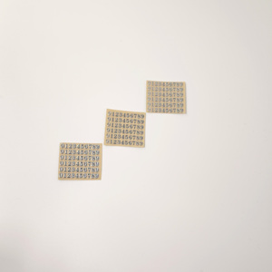 Decal 3D cũ tiếng anh số nghệ thuật Đề Can Số mô hình kim loại chuyển nhãn dán bọc kích thước lớn 3D số tự dính - Product Image 5