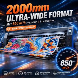 Sublimation Printer 1.9m 16 Head High Speed Roll to Roll Heat Transfer Textile T-Shirt Jersey Polyester Fabric Inkjet <b>Machine</b> - Product Image 6