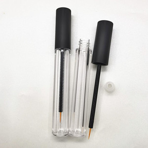 Tube de mascara vide 4 ml transparent fin noir gel waterproof mat personnalisé avec bouchon à vis pour eyeliner, imprimé sérigraphié et UV - Product Image 5