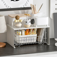 Panier de rangement de cuisine simple moderne en acier inoxydable 304, non pliable, en forme de U, organisateur de comptoir et séparateur d'armoire, multi-usage
