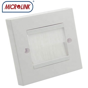 Plaque murale de type 86x86 standard britannique, 2 modules, pour passage de câbles basse tension, plaque d'entrée de câbles - Product Image 3