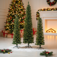 Sapin de Noël Artificiel Haut de Gamme Effet Naturel, Décoré, pour Intérieur, 1.5/1.8/2.1 M, avec Lumières LED