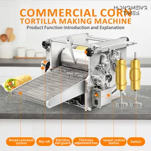Thương mại điện Tortilla Maker-Tự động roti/chapati/flatbread máy-1500pcs/hr-Điều chỉnh kích thước và độ dày