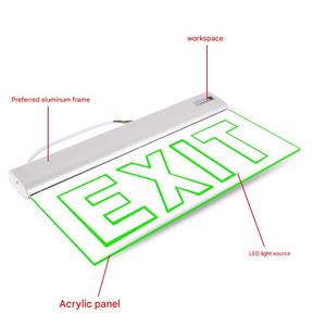 Dấu hiệu thoát hiểm khẩn cấp, Dấu hiệu thoát sáng cạnh, Đèn thoát hiểm cứng với pin dự phòng, xoay bảng điều khiển rõ ràng Acrylic - Product Image 3