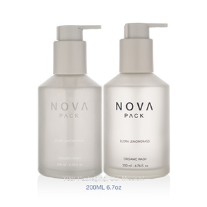 Emballage d'huile corporelle 100ml 120ml 200ml Bouteilles de gel douche savon pour les mains nettoyant pour le visage <span class=keywords><strong>bouteille</strong></span> de lotion pour le corps en verre - Product Image 1