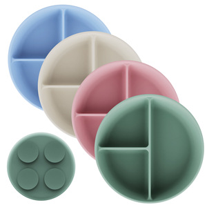 Bol pour aliments pour bébés, assiette divisée en silicone, 180 mm, résistant à la chaleur, pour nourrissons de 0 à 12 mois - Product Image 3