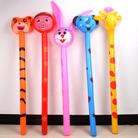 Juguete Inflable de PVC para Niños, Cabeza de Animal, Palo Largo, Jirafa, Empujar por el Suelo, Regalo al por Mayor