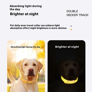 Tali leher anjing reflektif, mode dapat disesuaikan persediaan hewan peliharaan kerah tahan air gesper logam untuk anjing besar - Product Image 3