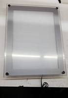 Boîte à lumière LED ultra-mince en cristal A3 pour bureau CF1A - Tableau de menu de restaurant, affiche publicitaire, changement facile des images, certifié CE