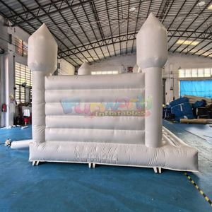 Outdoor kids party jumping castle air <b>trampoline</b> castillo hinchable white bounce house commercial inflatable - Product Image 2