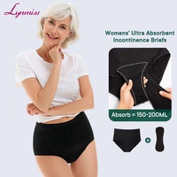 Culottes absorbantes lavables pour l'incontinence, taille haute, respirantes, à séchage rapide, protection anti-fuites, réutilisables, pour femmes