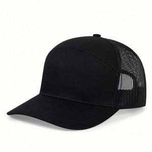 Blank Snapback Sports Trucker Baseball Cap 7 Panel Golf Custom Logo Flat Brim Mesh Unisex Fashion Summer <b>Hat</b> - Product Image 1