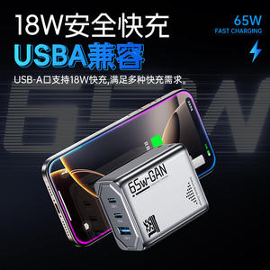 Cargador Rápido Sarafox 65W GaN de 3 Puertos para Nubia RedMagic, Adaptador de Corriente GaN, Salida Máxima de 65W, Cargador PD - Product Image 4