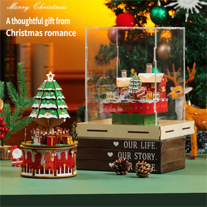 Caja de Música de Madera para Ensamblar a Mano, Modelo de Adorno, Moderno y Divertido, para Árbol de Navidad, Ecológico, Idea de Regalo Creativa - Product Image 6