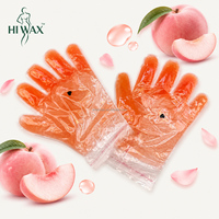 Gants et chaussettes en paraffine apaisants à la pêche et à la lavande, masque thermique jetable pour les mains, pour salon de beauté, manucure, spa