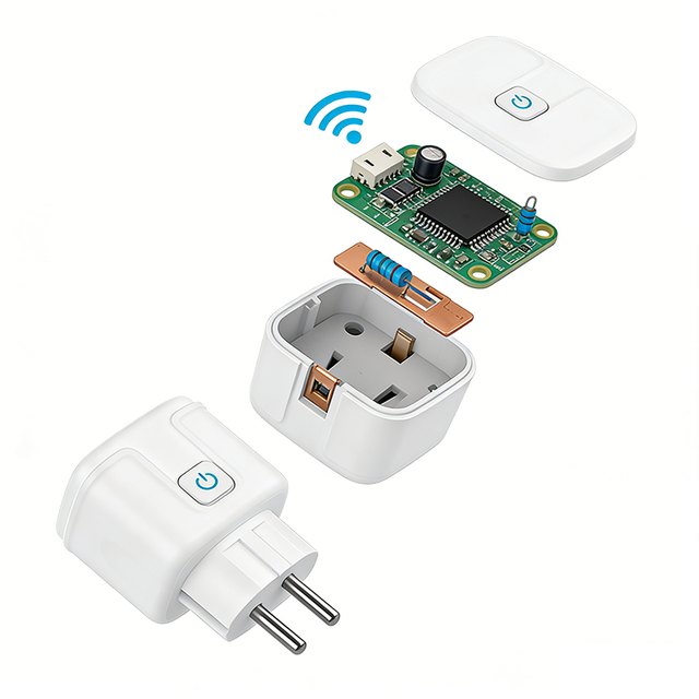 Full Turnkey Electronic Product Development Smart WiFi Outlet with APP Control & Voice Compatibility Hardware Firmware Design