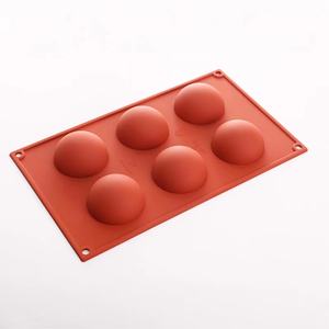 <span class=keywords><strong>Molde</strong></span> de Silicona Semicircular de 6 Cavidades <span class=keywords><strong>para</strong></span> Chocolate, Pastel, Gelatina, Pudín, Forma Redonda - Product Image 5