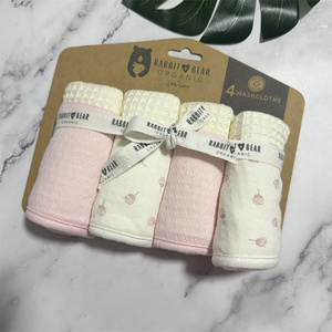 Toalla de lavado de cara Jacquard cuadrada de algodón para bebé recién nacido 100% gasa cómoda y cálida para uso doméstico de niños - Product Image 5