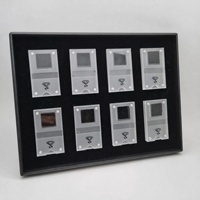 Ensemble de 8 boîtes de présentation pour diamants, plateau en acrylique mat givré, boîte de présentation pour pierres précieuses, boîte de rangement pour bijoux, organisateur d'exposition