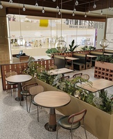 Chaises et tables en rotin en bois massif d'Asie du Sud-Est, canapé pour restaurant, fondue, mobilier commercial, projet hôtelier