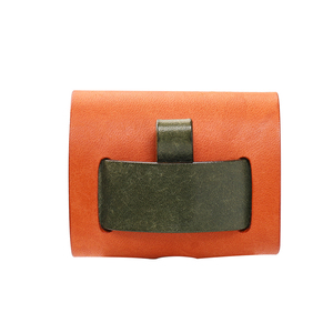 Étui de protection pour <span class=keywords><strong>AirPods</strong></span> en cuir cousu à la main, boîte de protection pour écouteurs sans fil avec fermeture à bouton, couleur personnalisée - Product Image 2