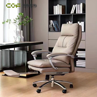 Chaises de bureau en cuir, réglables, luxueuses, ergonomiques, chaise de bureau moderne en cuir, chaise de direction pivotante confortable