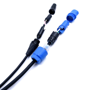 Câble hybride DMX Powercon 3 broches XLR noir/couleur personnalisée 1M/2M/5M 15FT pour microphone et éclairage de scène, personnalisable par le fabricant OEM - Product Image 2
