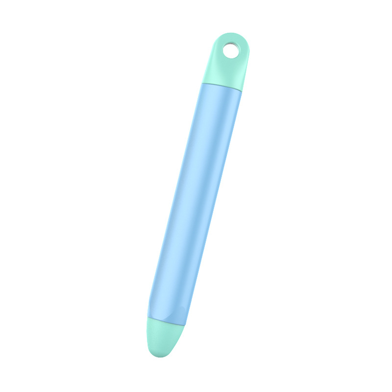 Corde bleu ciel avec trou de suspension - Stylo à tête en silicone liquide