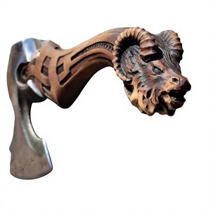 Hacha Táctica Tomahawk de Acero Inoxidable Hecha a Mano con Mango de Madera, Precio al por Mayor, para Camping y Uso Industrial - Product Image 5