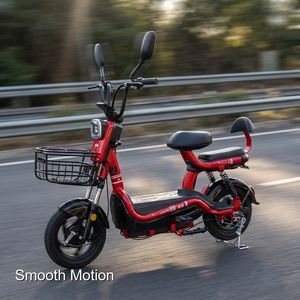 Bicicleta Eléctrica para Damas Adultas, Color Blanco, Cuadro Bajo, Motor <span class=keywords><strong>de</strong></span> 350W, con Cesta <span class=keywords><strong>de</strong></span> Mimbre y Asiento Cómodo para Paseos Casuales <span class=keywords><strong>de</strong></span> <span class=keywords><strong>Fin</strong></span> <span class=keywords><strong>de</strong></span> <span class=keywords><strong>Semana</strong></span> - Product Image 4