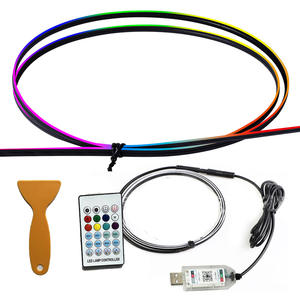Lumière d'ambiance LED sans fil pour l'intérieur de la voiture Cadre de <span class=keywords><strong>porte</strong></span> de voiture Fenêtre LED Magic Color Streamer Invisible Wiring-Free Magic Light - Product Image 1