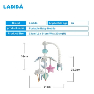 Fashional conçu Animal mignon berceau Mobiles musique pépinière jouets feutre Mobile pour bébé - Product Image 5