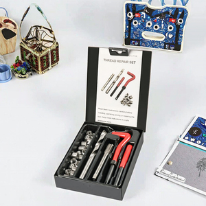 <b>Thread</b> Repair Set M3-M14 Steel Hand Tool Kit with Tap Drill Bit Wire <b>Insert</b> Hard Case for Mechanical Repair - Product Image 3