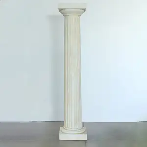 백색 대리석 로마 란 돌 정원 기둥