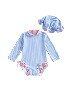<span class=keywords><strong>Traje</strong></span> de <span class=keywords><strong>Baño</strong></span> de Manga Larga para Bebé Niña UPF 50+, <span class=keywords><strong>Traje</strong></span> de <span class=keywords><strong>Baño</strong></span> de Una Pieza para Niños Pequeños, Ropa de Playa con Protección Solar - Product Image 2