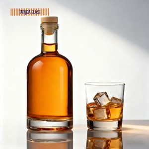 Bouteilles en verre pour spiritueux en gros - Design transparent sans plomb pour <span class=keywords><strong>whisky</strong></span>, vodka, tequila, logo personnalisé, ODM, usine certifiée ISO et FDA - Product Image 1