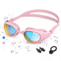 Lunettes de natation professionnelles pour adultes, profil bas, profilées, avec lentilles PC à large champ de vision et joints en silicone