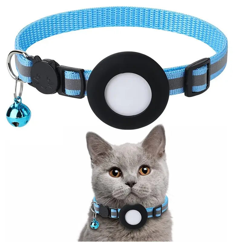 Hot Airtag Haustier halsband Reflektieren des Halsband Katzen halsband mit Glocke