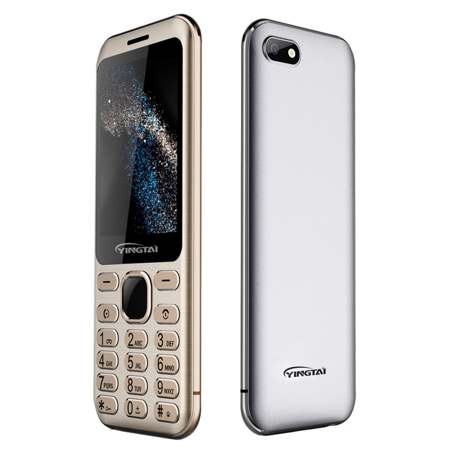 Slim Design Dual Sim 4G Feature Phone Metal Material 2.8 Inch Screen Button Phone