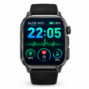 Smartwatch <span class=keywords><strong>GPS</strong></span> con Schermo AMOLED da 1,95 Pollici, Tracker Fitness ECG, Chiamate BT, Impermeabile IP68, Lega di Zinco, 188 Modalità Sportive, SOS, Bussola, Frequenza Cardiaca - Product Image 1
